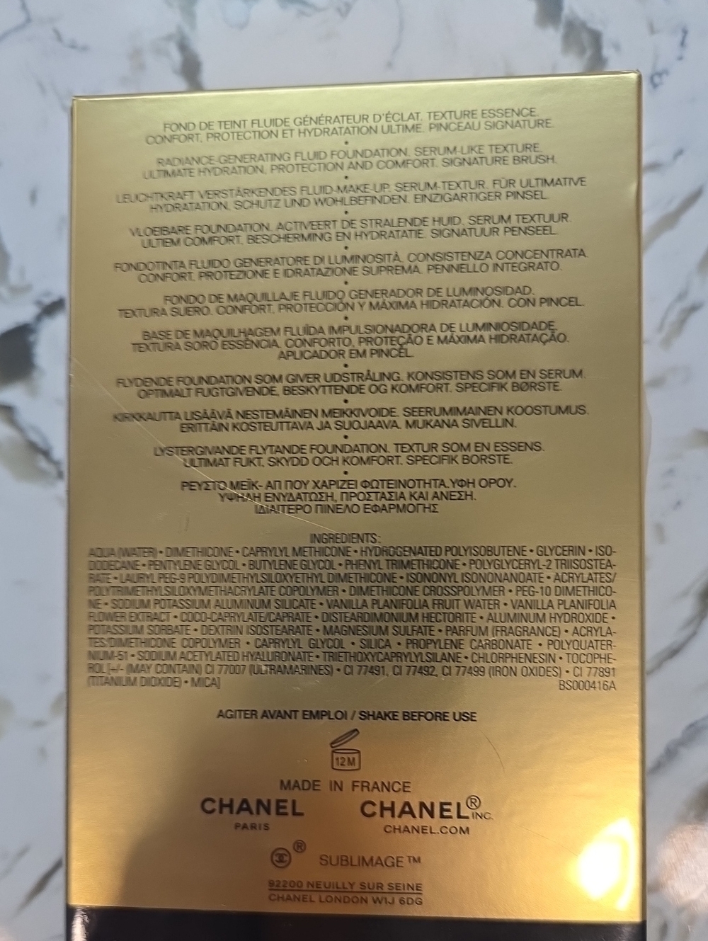 Chanel Sublimage L'Essence de Teint B20 - Gold Packaging - Picture 2 of 8